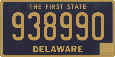 DE license plate 938990
