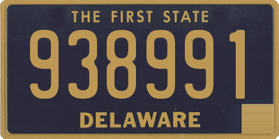 DE license plate 938991