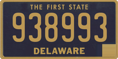 DE license plate 938993
