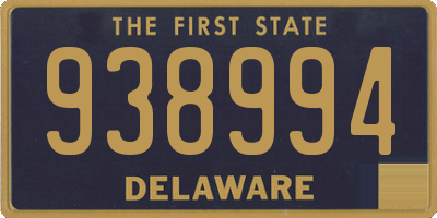 DE license plate 938994