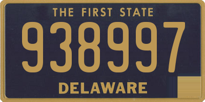 DE license plate 938997