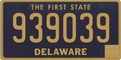 DE license plate 939039