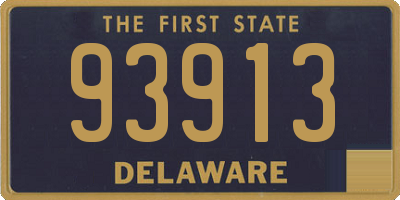 DE license plate 93913