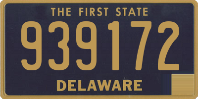 DE license plate 939172
