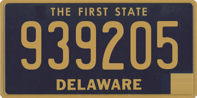 DE license plate 939205