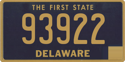 DE license plate 93922