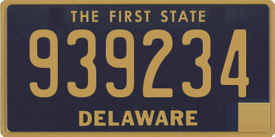 DE license plate 939234