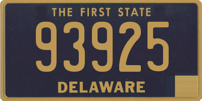 DE license plate 93925