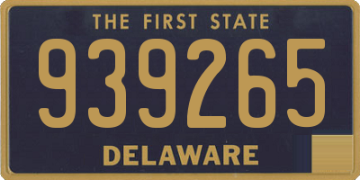DE license plate 939265