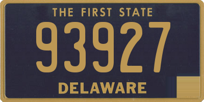 DE license plate 93927