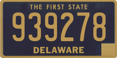 DE license plate 939278