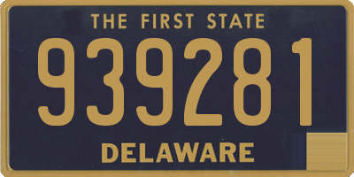 DE license plate 939281