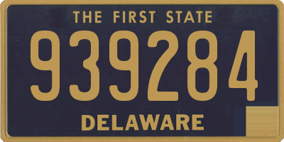 DE license plate 939284