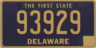 DE license plate 93929