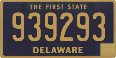 DE license plate 939293