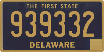 DE license plate 939332