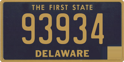 DE license plate 93934