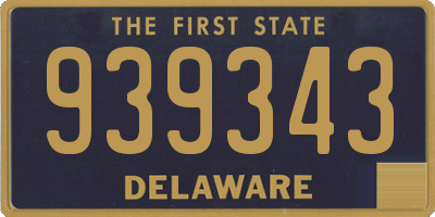 DE license plate 939343