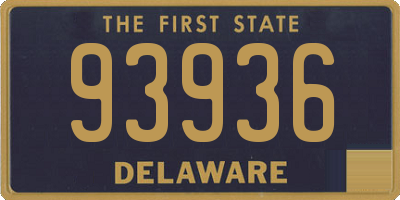 DE license plate 93936