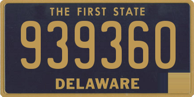 DE license plate 939360