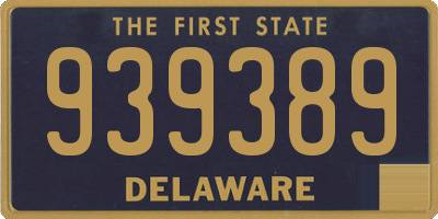 DE license plate 939389