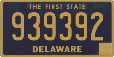 DE license plate 939392