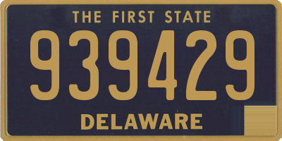 DE license plate 939429