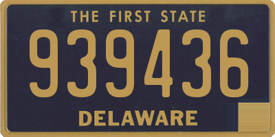 DE license plate 939436