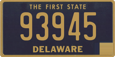 DE license plate 93945