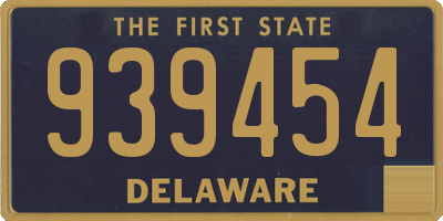 DE license plate 939454