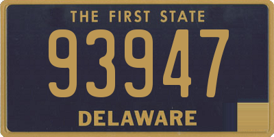 DE license plate 93947