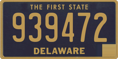 DE license plate 939472