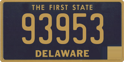 DE license plate 93953