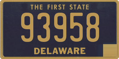 DE license plate 93958
