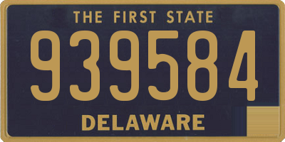 DE license plate 939584