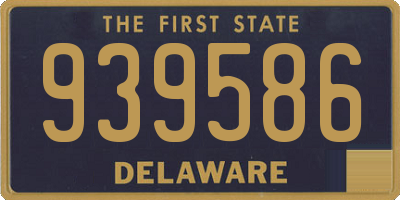 DE license plate 939586