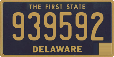 DE license plate 939592