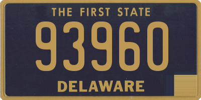 DE license plate 93960