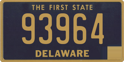 DE license plate 93964