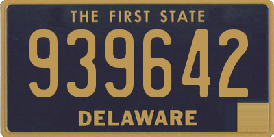 DE license plate 939642