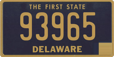DE license plate 93965