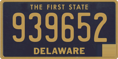 DE license plate 939652