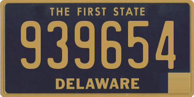 DE license plate 939654