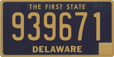 DE license plate 939671