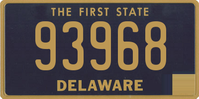 DE license plate 93968
