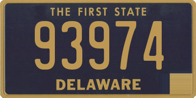 DE license plate 93974