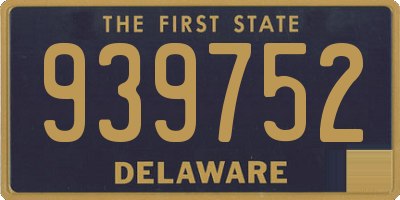DE license plate 939752