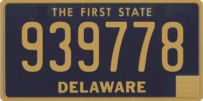 DE license plate 939778