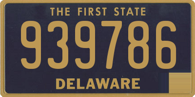 DE license plate 939786