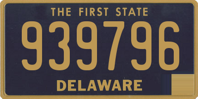 DE license plate 939796